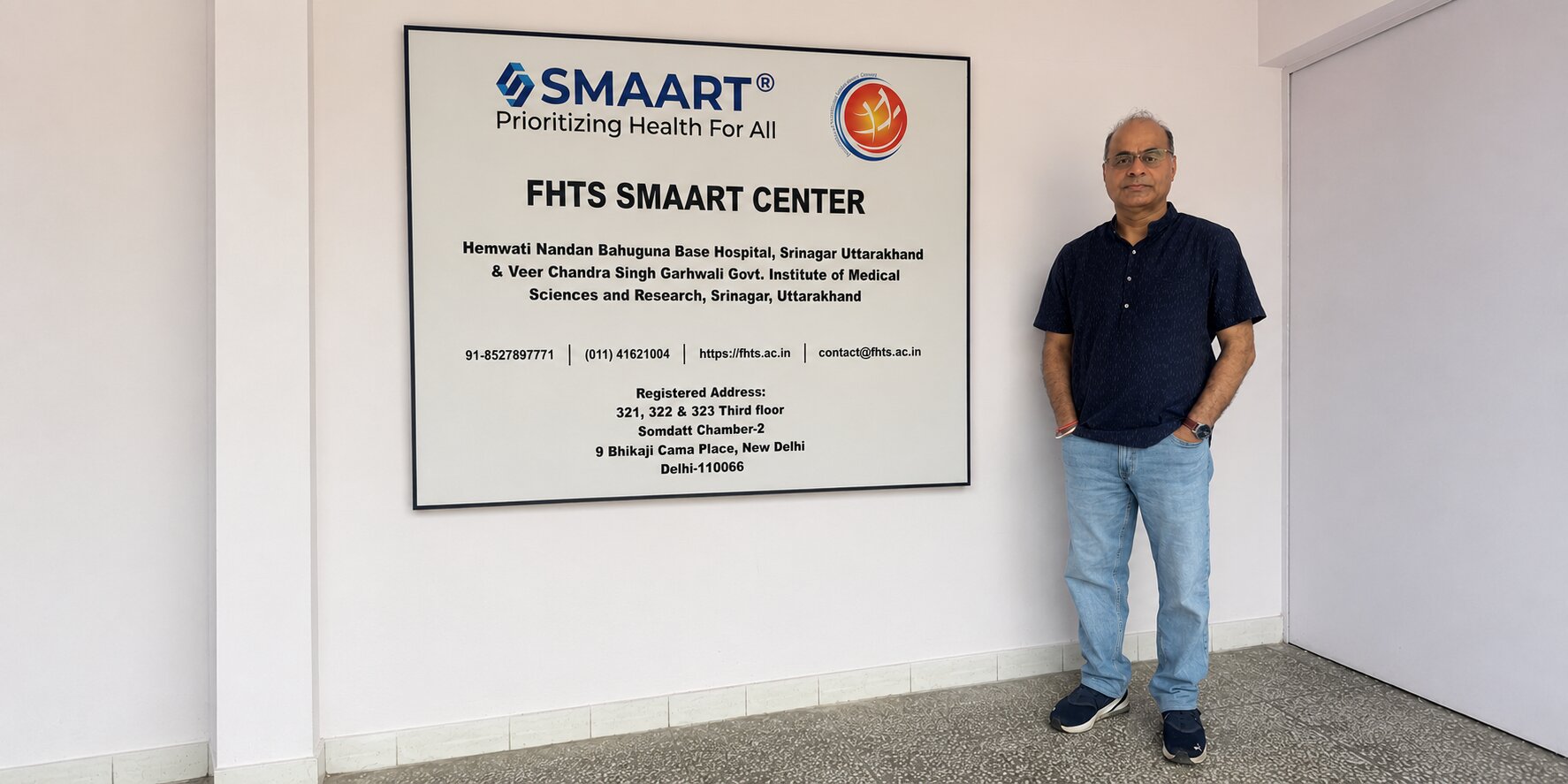Dr. Ashish Joshi at the FHTS SMAART Center at Srinagar, Uttarakhand