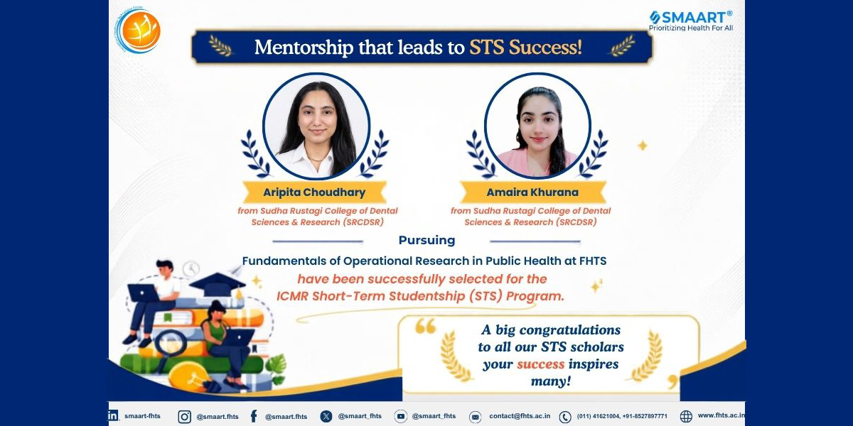 FHTS Students Selected for ICMR-STS Studentship 2026