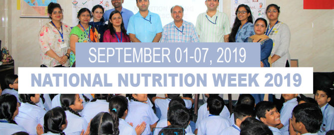 National Nutrition Week 2019, September 01-07